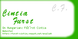 cintia furst business card